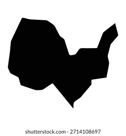 Black map of Kabul isolated on white background. Vector illustration