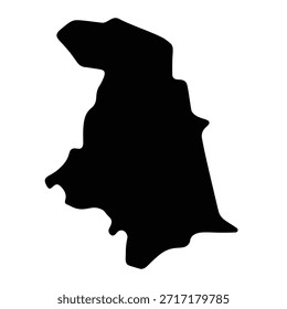 Mapa negro de Kotayk aislado sobre fondo blanco. Ilustración vectorial