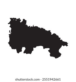 Mapa preto de La Rioja isolado no fundo branco. Ilustração vetorial