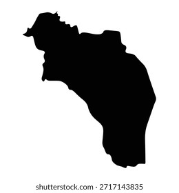 Mapa negro de La Rioja aislado sobre fondo blanco. Ilustración vectorial