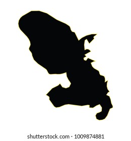Black  Map of Martinique.