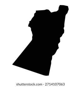 Black map of Nimruz isolated on white background. Vector illustration