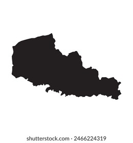 Black map of Nord-Pas-de-Calais province. Vector illustration