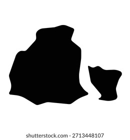 Black map of Obwalden isolated on white background. Vector illustration