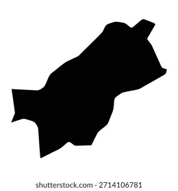 Mapa negro de Paktia aislado sobre fondo blanco. Ilustración vectorial