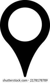 Black map Pin drop icon.