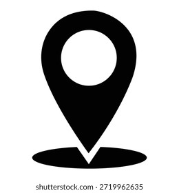 Schwarzes Kartensymbol für die Navigation