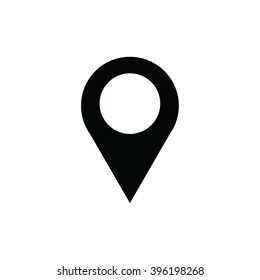 Black map pointer vector icon