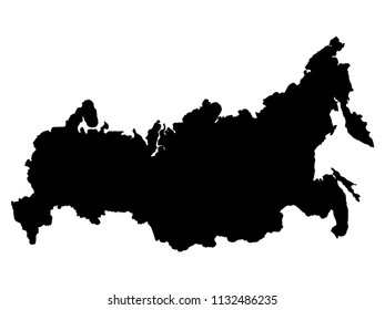 Black Map of Russia