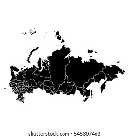 Black map of Russia