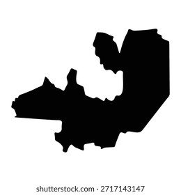 Mapa preto de Salta isolado no fundo branco. Ilustração vetorial