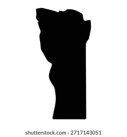 Mapa preto de San Luis isolado no fundo branco. Ilustração vetorial