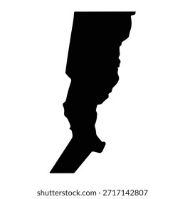 Mapa preto de Santa Fé isolado no fundo branco. Ilustração vetorial