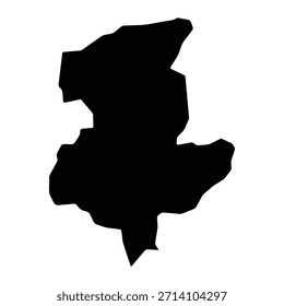 Black map of Sar-e Pol isolated on white background. Vector illustration