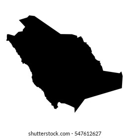 Black map of Saudi Arabia. eps10 illustration.