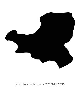 Mapa negro de Schwyz aislado sobre fondo blanco. Ilustración vectorial