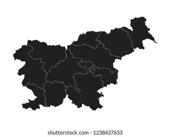 Black map of Slovenia
