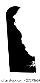 black map of state delaware