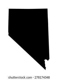 black map of state nevada