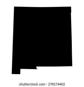 black map of state new mexico