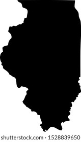 Black map state USA - Illinois