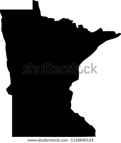 Black map state USA - Minnesota