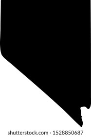 Black map state USA - Nevada 