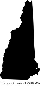 Black map state USA - New Hampshire 
