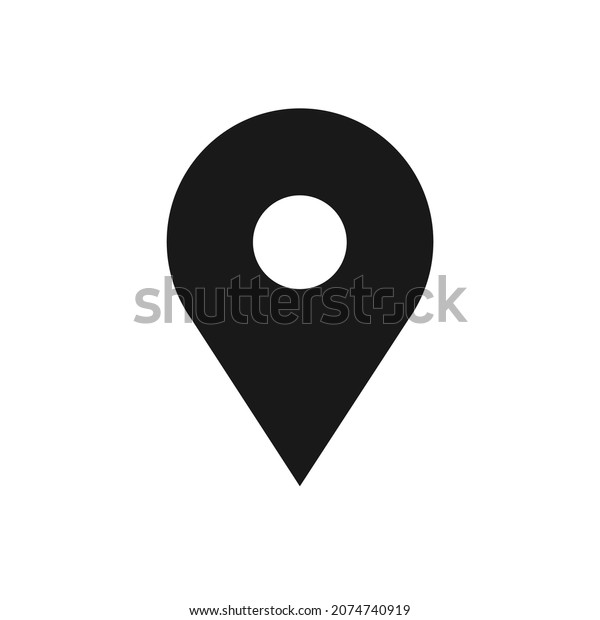 Black Map Symbol Location Icon Isolated: เวกเตอร์สต็อก (ปลอดค่า ...