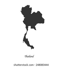 Black map of Thailand for your design, concept Illustration.