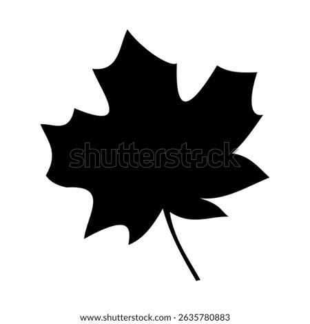 Black maple leaf silhouette canadian nature symbol vector Illustration.  floral and leaf vector
