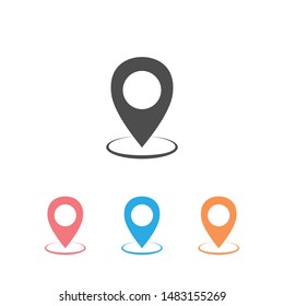Black maps pin. Location map icon. Location pin. Pin icon set vector
