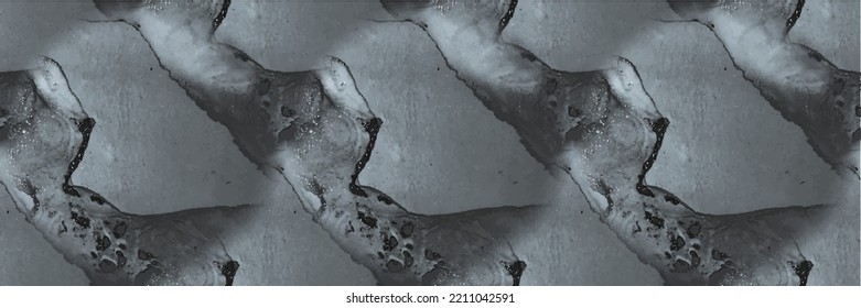 Black Marble Background. Dirty Alcohol Ink Marble Wall. Fluid Elegant Granite. Grey Gradient Watercolor. Black Tile Floor. Metal Water Color Watercolor. Grey Light Texture. Vector Abstract Painting.