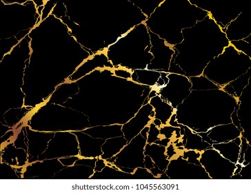 Black Marble with golden texture background vector illustration in height resolution