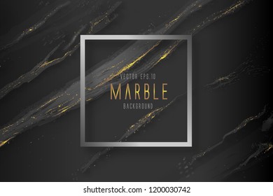 Black marble with golden texture, Vector pattern background.