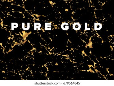 Black marble with golden veins, rough stone texture.