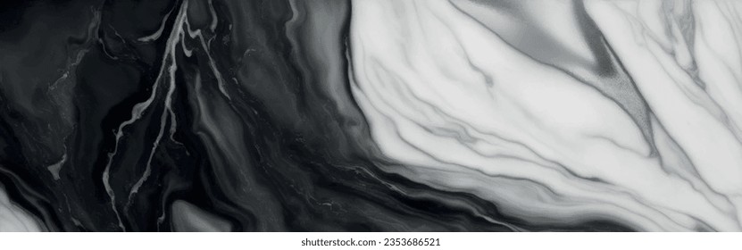 Tinta de mármol negro textura acrílica de fondo de textura de ondas pintadas. Marco natural de color gris y blanco, con fondo de textura de mármol gris oscuro para el diseño de productos. El alcohol de lujo abstracto con alcohol es de mármol.