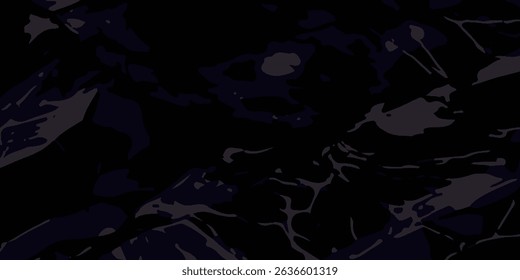 Black marble panoramic texture design, colorful dark marble surface, curved golden lines, bright abstract background design - Vector illustration