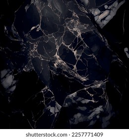 Black marble texture design, colorful dark marble surface, curved golden lines, bright abstract background design - Vector