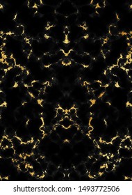 Black marble texture with golden foil elements. Abstract elegant vector background. Perfect for wedding invitations, business cards, posters, flyers or other design purposes.