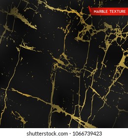 Black marble textures with gold, vector background, template for wedding invitation, banner, web, card, wallpaper, pattern, cover and border.