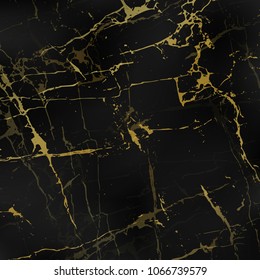 Black marble textures with gold, vector background, template for wedding invitation, banner, web, card, wallpaper, pattern, cover and border.