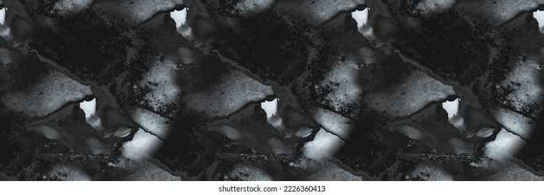 Black Marble Watercolor. Grey Gradient Background. Slab Alcohol Ink Splash Slate. Fluid Elegant Granite. Luxury Water Color Background. Grey Tile Floor. Black Light Pattern. Liquid Abstract Template.