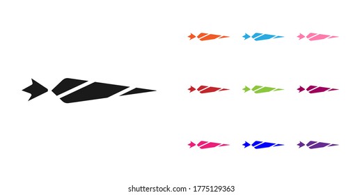 Articulación de la marihuana negra, icono de esquirla aislado en fondo blanco. Cigarrillo con droga, cigarrillo de marihuana enrollado. Indique los iconos en colores. Ilustración vectorial