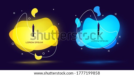 Black Marijuana joint, spliff icon isolated on black background. Cigarette with drug, marijuana cigarette rolled. Abstract banner with liquid shapes. Vector Illustration