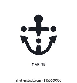 black marine isolated vector icon. simple element illustration from nautical concept vector icons. marine editable logo symbol design on white background. can be use for web and mobile