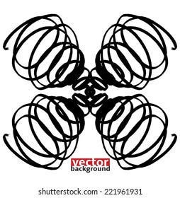 Black Marker abstract shape , hand-drawn vector illustration