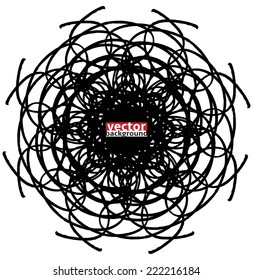 Black Marker abstract shape , hand-drawn vector illustration