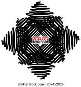 Black Marker abstract shape , hand-drawn vector illustration