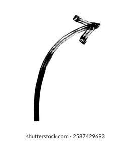 black marker arrow pointing right direction. black png arrow isolated on white